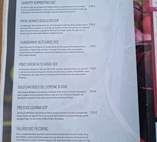 Speisekarte 