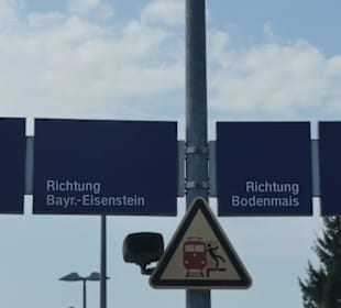 Umsteigen mit der Waldbahn in Zwiesel