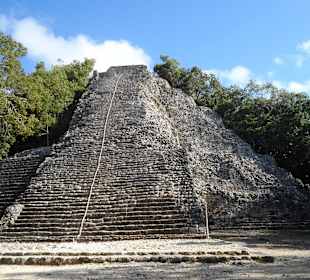 Coba-Pyramide - ohne Touristen!