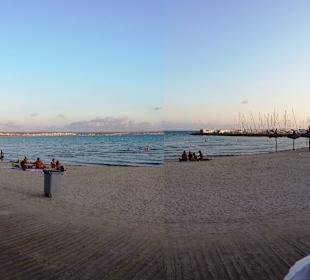 Panorama des Strandes