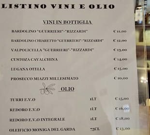 Altstadt Bar Listino