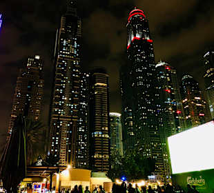 Sicht auf Skyline von der 500m entfernten Bar Baristi.