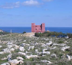 Roter Turm (St. Agatha Tower) auf Marfa Ridge