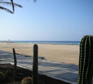 Blick zum Strand auf dem Rückweg von Morro Jable