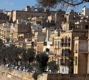 Häuserfront in Valetta