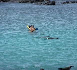 Strand auf Santiago, gut zum schnorcheln