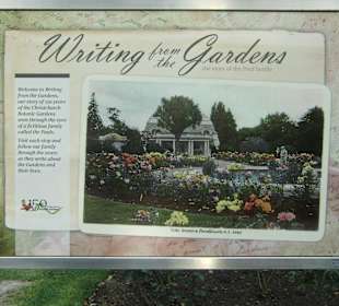 Schild vor dem alten Gewächshaus