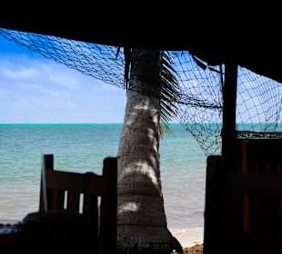 Blick aus dem Restaurant in Sian Ka'an