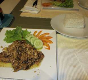 Chicken mit garlic und pepper