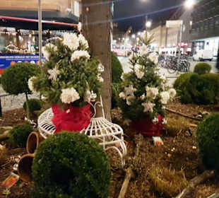 Verkehrsinseln zu Weihnachten