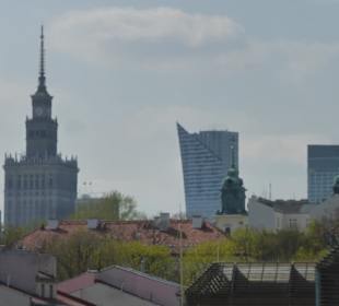 Die moderne Skyline von Warschau