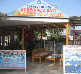 Ausflugsangebot vor dem Hotel