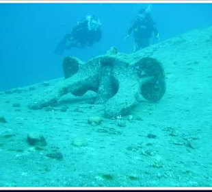 Tauchgang zum Wrack El Mina