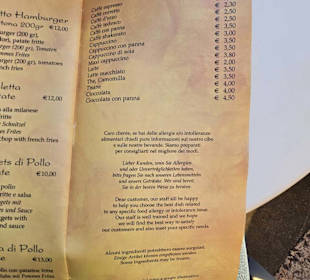 Speisekarte