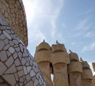 Barcelona, Casa Mila, Dachaufnahme