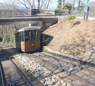 Fahrt mit der Merkurbergbahn zurück zur Talstation