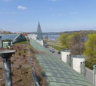 Blick vom Dachgarten der Universitätsbibliothek