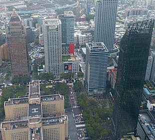 Taipei 101 Ausblick bei Taifun