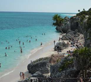 Strand an der Maya Stätte Tulum