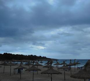 Strand bei schlecht Wetter