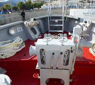 Mit diesem Dampfer fuhren wir zum Schwalbennest