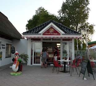 Shops and Restaurants at Sea Front in Dahme