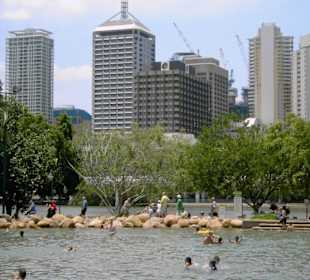 Blick von Sout Bank auf die City