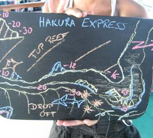 Tauchplatzkarte Hakura Express