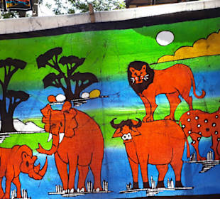 Not only candles - Batik- Tücher auf dem Markt 2