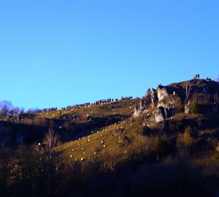 Die Berghänge ca. 14 Uhr