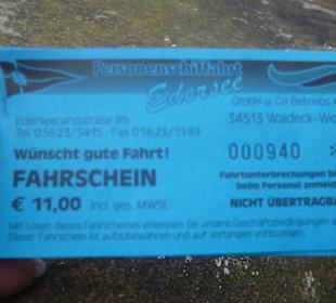 Ticket für Schifffahrt