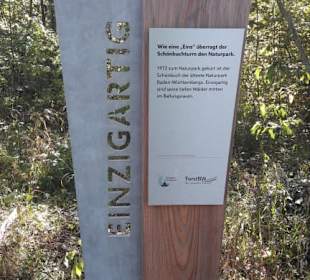 Infotafel auf dem Weg vom Parkplatz zum Turm
