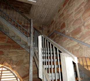 Die Treppenkonstruktion des Turmes