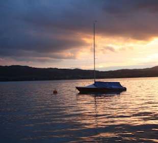 Sonnenuntergang am Attersee
