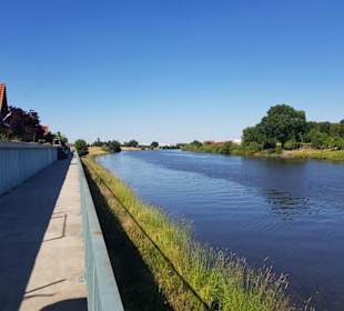 Blick aus dem Biergarten.