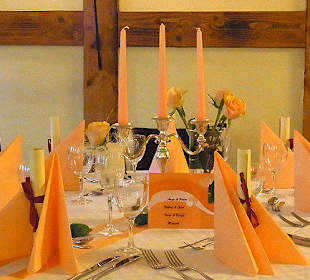 Hofcafe Innenansicht Hochzeitsdeko