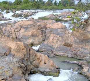 Li Phi Wasserfall auf der Insel Don Khone