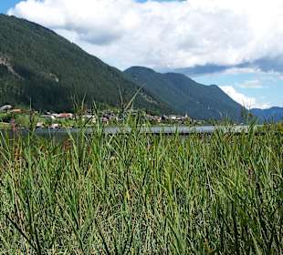 Ausblick am eigenen Badesteg Weissensee