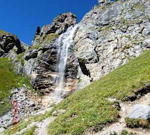 Wasserfall unterhalb der Hütte