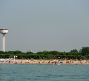 Strand Camp. Union Lido vom Meer aus