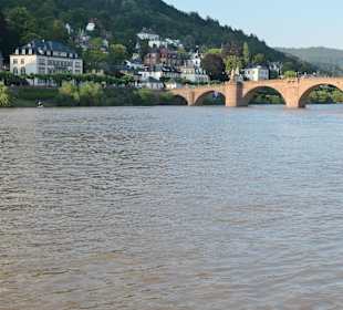 Blick zur Altem Brücke von Heidelberg