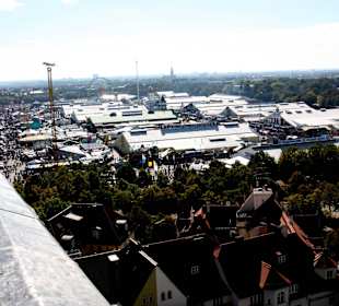 Oktoberfest vom Kirchturm aus