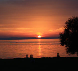 Sonnenuntergang am Schwedi
