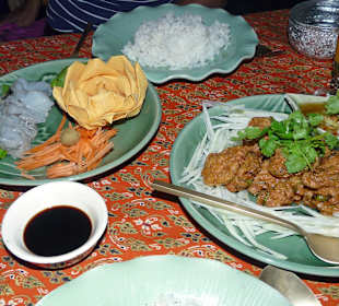 Riverprawns und Tod Mun Pla