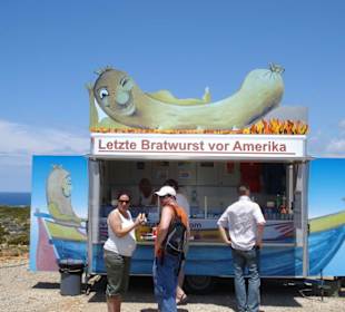 Die letzte Bratwurst vor Amerika