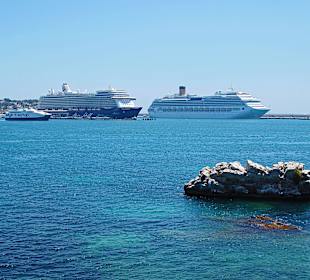 Aussicht auf Kreuzfahrt Schiffe