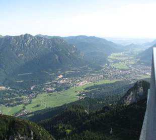 Die schöne Aussicht über Garmisch-Partenkirchen
