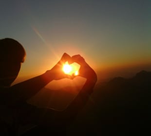 Ein Herz für den super schönen Sonnenaufgang