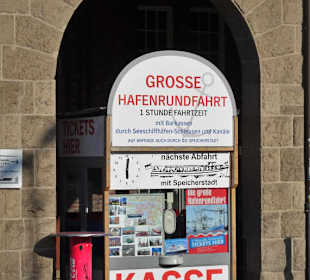 Eine der Kassen für die Hafenrundfahrt