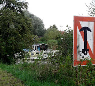 Blick auf den Fluss am Geestewanderweg